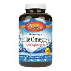 Акция на Carlson Labs Elite Omega-3 Gems Омега-3 Вкус Лимона 90 желатиновых капсул от Stylus