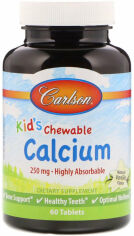 Акція на Carlson Labs Kid's Chewable Calcium 60 Tabs Vanilla Жевательный кальций для детей від Stylus
