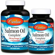 Акція на Carlson Labs Salmon Oil Complete 120+60 caps Лососевый жир від Stylus