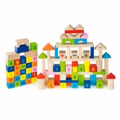 Акция на Деревянные кубики Viga Toys Алфавит и числа 100 шт 3 см(50288) от Stylus
