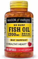 Акция на Mason Natural Fish Oil & Omega 3 1200/360 mcg Рыбий жир и Омега 3 100 гелевых капсул от Stylus