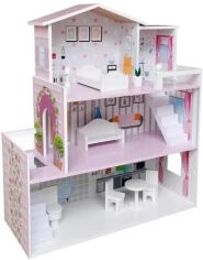 Акция на Деревянный игрушечный домик FreeON розовый (47290) от Stylus