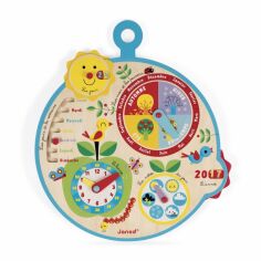 Акция на Развивающая игрушка Janod Календарь "Времена года" на английском языке (J09620) от Stylus
