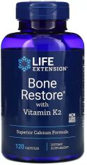 Акція на Life Extension Bone Restore With Vitamin K2 120 Caps Восстановление костей+K2 від Stylus