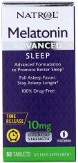 Акция на Natrol Melatonin, Advanced Sleep, Time Release, 10 mg, 60 Tablets (NTL-05964) от Stylus