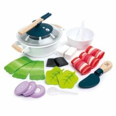 Акція на Детский кухонный набор Hape Посуда с продуктами (E3198) від Stylus