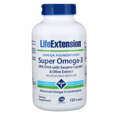 Акция на Life Extension Omega Foundations Super Omega-3 120 Softgels Супер Омега-3 от Stylus