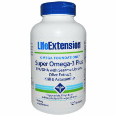 Акція на Life Extension Omega Foundations Super Omega-3 Plus 120 Softgels Супер Омега-3 плюс від Stylus