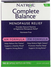Акция на Natrol Complete Balance, Menopause Relief, AM/PM, Two Bottles 2 баночки по 30 капсул (NTL-03001) от Stylus