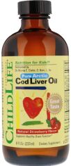 Акция на ChildLife, Cod Liver Oil, Natural Strawberry Flavor, 8 fl oz (237 ml) (CDL10500) от Stylus