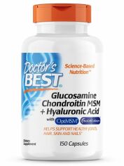 Акция на Doctor's Best, Glucosamine Chondroitin Msm + Hyaluronic Acid, 150 Caps (DRB-00271) от Stylus