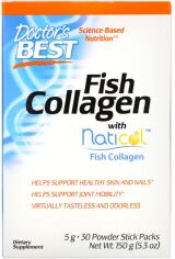 Акція на Doctor's Best, Fish Collagen with Naticol, 30 Powder Stick Packs (DRB-00418) від Stylus