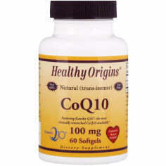 Акція на Healthy Origins CoQ10 (Kaneka Q10®) 100 mg 60 caps Коэнзим Q10 від Stylus