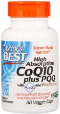 Акция на Doctor's Best High Absorption CoQ10 100 mg plus Pqq 20 mg with PureQQ and BioPERINE Коэнзим Q10 с высокой степенью поглощения с Pqq 60 веганских капсул от Stylus