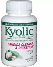 Акция на Kyolic Aged Garlic Extract Candida Cleanse & Digestion Formula 102 Экстракт чеснока для улучшения пищеварения 100 капсул от Stylus