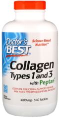Акция на Doctor's Best Collagen Types 1 and 3 with Peptan 1,000 mg 540 Tabs (DRB-00358) от Stylus