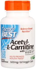 Акция на Doctor's Best Acetyl-L-Carnitine with Biosint Carnitines 500 mg 60 Caps (DRB-00105) от Stylus