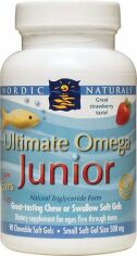 Акція на Nordic Naturals Ultimate Omega Junior 500 mg 90 Chewable Soft Gels Рыбий жир для подростков c клубничным вкусом від Stylus
