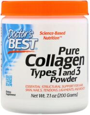Акция на Doctor's Best, Pure Collagen, Types 1 and 3 Powder, 7.1 oz (200 g) (DRB-00203) от Stylus