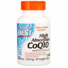 Акція на Doctor's Best CoQ10 BioPerine 200 mg 60 veg caps Коэнзим Q10 высокой абсорбации від Stylus