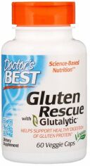 Акция на Doctor's Best, Gluten Rescue with Glutalytic, 60 Veggie Caps (DRB-00401) от Stylus