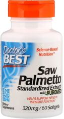 Акция на Doctor's Best, Saw Palmetto, Standardized Extract with Euromed, 320 mg, 60 Softgels (DRB-00082) от Stylus