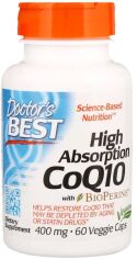 Акция на Doctor's Best, High Absorption CoQ10 with BioPerine, 400 mg, 60 Veggie Caps (DRB-00157) от Stylus