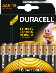 Акция на Батарейки Duracell Basic AAА алкалиновые LR03 18шт. (5000394107557) от Stylus
