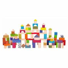 Акция на Деревянные кубики Viga Toys Узорчатые блоки 100 штук (59696) от Stylus