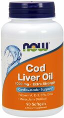 Акция на Now Foods Cod Liver Oil Extra Strength 1,000 mg 90 caps от Stylus