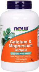 Акция на Now Foods Calcium And Magnesium With Vitamin D3, 120 Softgels (NF1251) от Stylus