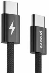 Акція на Proove Cable USB-C to USB-C Energy Stream 60W 1m Black (CCES60002201) від Stylus