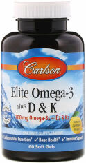 Акція на Carlson Labs Elite Omega-3 Plus D And K, Natural Lemon Flavor, 60 Soft Gels (CAR-17510) від Stylus