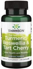 Акція на Swanson Turmeric Boswellia Tart Cherry Куркума, босвеллия и терпкая вишня 60 капсул від Stylus