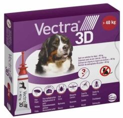 Акция на Капли на холку для собак Ceva Vectra 3D от 40.1 до 65.0 кг 3х8.0 мл (179,801) от Stylus