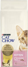 Акция на Сухой корм Purina Cat Chow Kitten для котят с курицей 15 кг (5997204514028) от Stylus