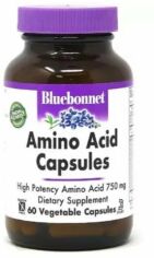 Акція на Bluebonnet Nutrition Amino Acid 750 mcg Комплекс Аминокислот 750 мг 60 вегетарианских капсул від Stylus