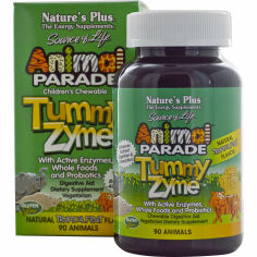 Акція на Natures Plus Animal Parade Tummy Zume 90 chewables Комплекс для улучшения пищеварения для детей, Тропики від Stylus