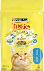 Акция на Сухой корм для котов Friskies со вкусом лосося и овощей 10 кг (5997204515469) от Stylus