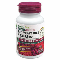 Акция на Natures Plus Herbal Actives Red Yeast Rice & CoQ10 30 caps Красный дрожжевой рис + коэнзим Q10 от Stylus