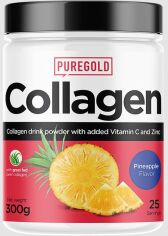 Акція на Pure Gold Protein Collagen Коллаген со вкусом ананас 300 грамм від Stylus