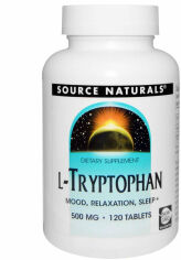 Акція на Source Naturals L-Tryptophan 500 mg 120 Tabs Триптофан від Stylus
