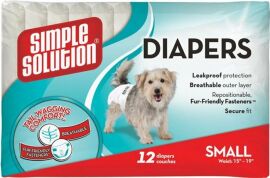 Акция на Гигиенические прокладки Simple Solution Disposable Diapers Small для собак (S) 12 шт. (ss10650) от Stylus