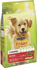 Акция на Сухой корм Friskies для взрослых активных собак с говядиной 10 кг (7613031395484) от Stylus