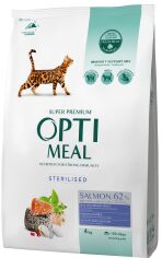 Акция на Сухой корм Optimeal Sterilised cats для стерилизованных кошек с лососем 4 кг (4820215368148) от Stylus