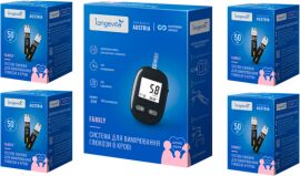 Акция на Longevita Family для измерения глюкозы в крови + Тестовые полоски 200 шт (4х50шт/уп.) от Stylus