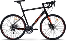 Акція на Велосипед Vnc 2023' 28" TimeRacer A7 Sh V53A7SH-2852-BO 20"/52см (4149) black (shiny)/orange (matt) від Stylus