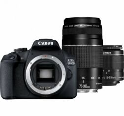 Акція на Canon Eos 2000D Kit (18-55mm Is Ii + 75-300mm) від Stylus