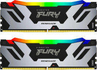 Акція на Kingston Fury 32 Gb (2x16GB) DDR5 6800 MHz Renegade Silver/Black Rgb (KF568C36RSAK2-32) від Stylus