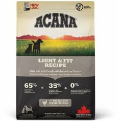 Акция на Сухой корм Acana Light&Fit Recipe мясом цыплят для взрослых собак с избыточным весом 2 кг (a51220) от Stylus